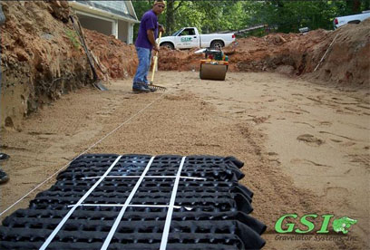 installing Eljen modules Contact GSI for septic system repair, installation and maintenance in Northeast Georgia and the surrounding area