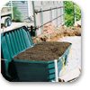 installed peat module on aggregate bed