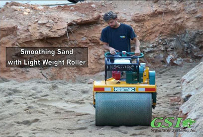 smoothing sand with light weight roller Jackson County Hall County Rabun County Fanin County Georgia septic system repair and installation